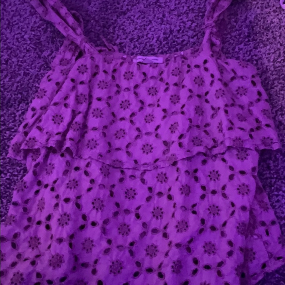 Purple Crochet Top